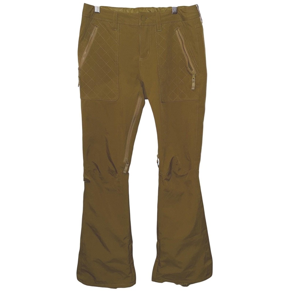 Burton Women's size Small Snowboard‎ Ski Pants Olive Green Living Lining